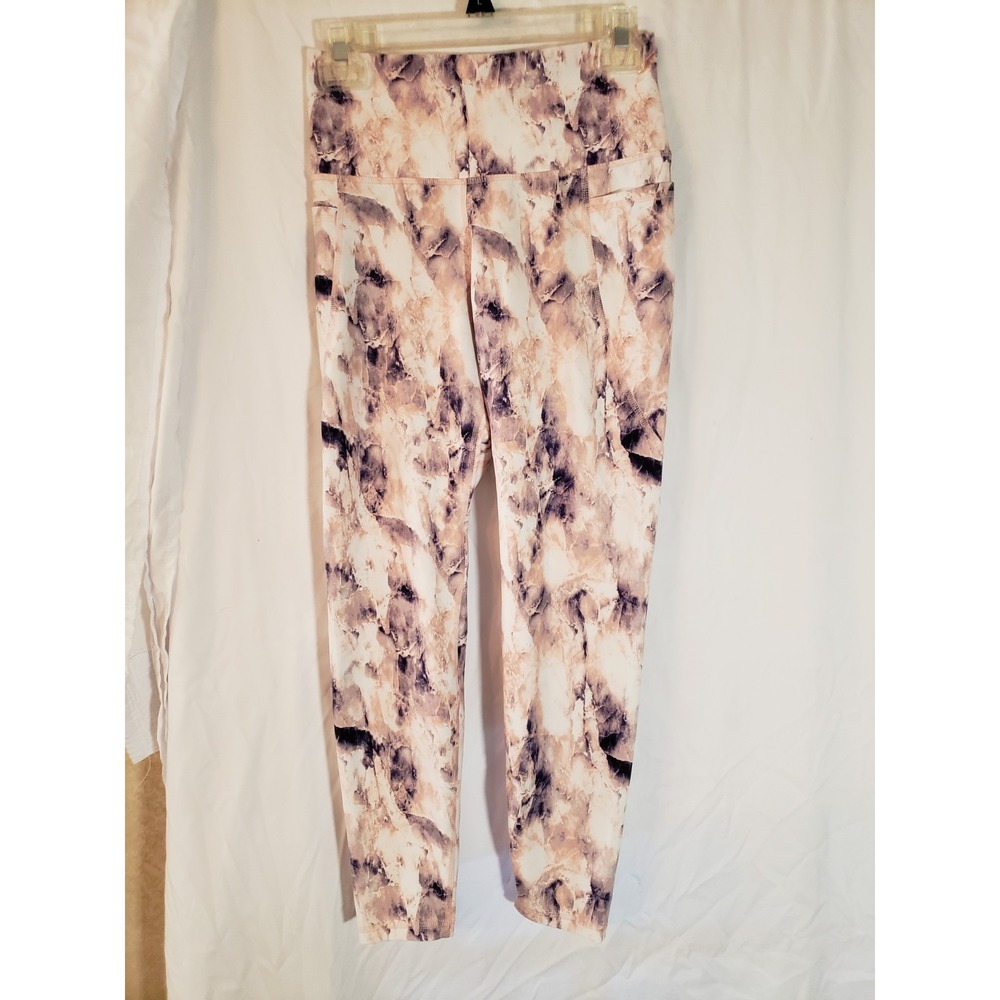 Women's Old Navy Active Power Soft Pink Purple White High Rise Leggings Size M